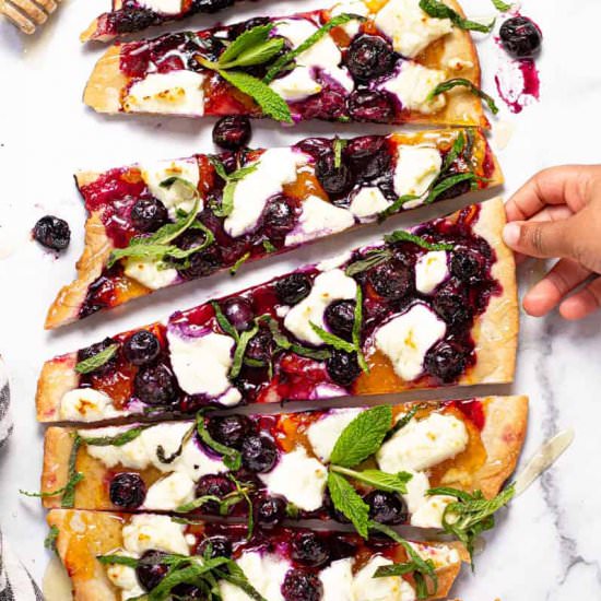 Blueberry Goat Cheese Flatbread