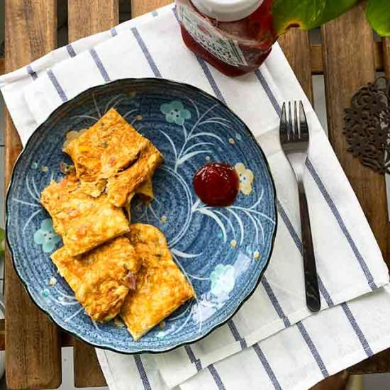 Indian Street Style Bread Omelette