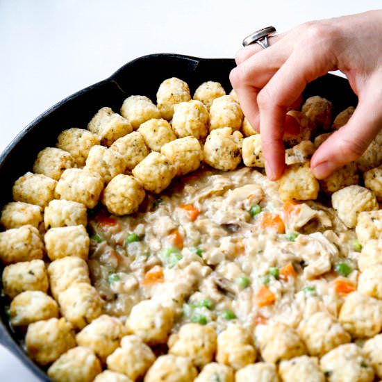 Tater Tot Crust Chicken Pot Pie