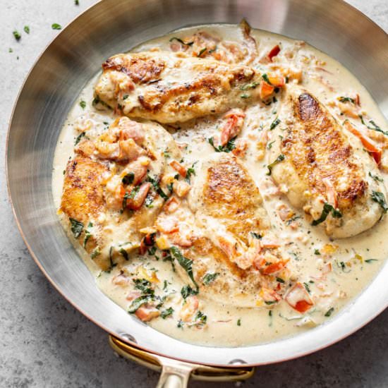 creamy tomato basil chicken