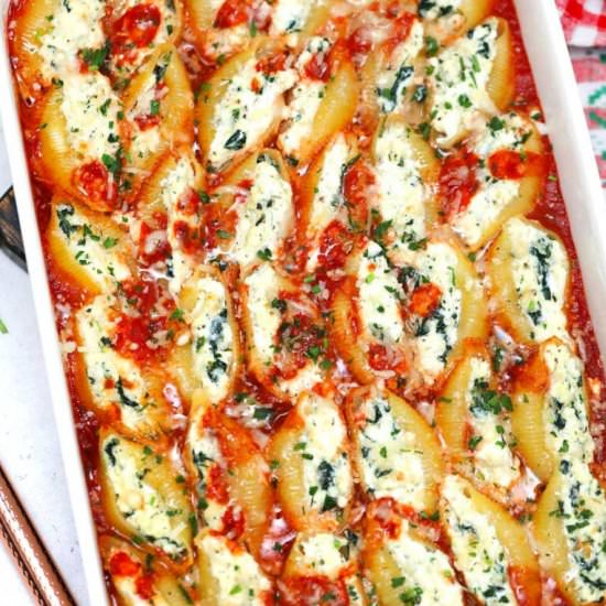 Spinach Ricotta Stuffed Shells