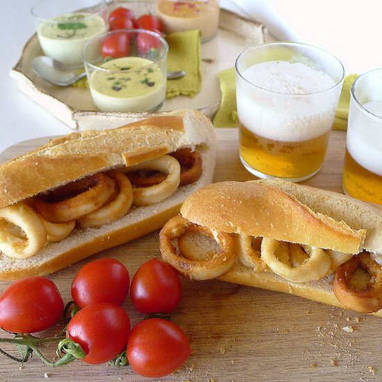 Fried Calamares Sandwich