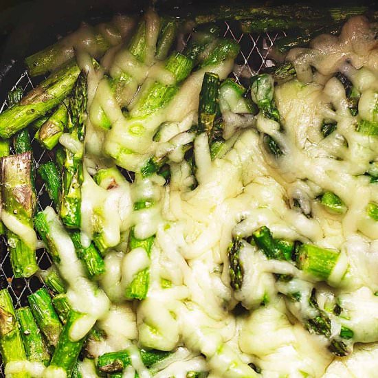 Cheesy Air Fryer Asparagus