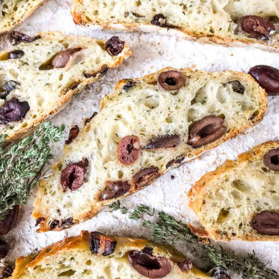 Rustic Thyme Olive Bread