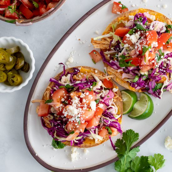 Simple Chicken Tostadas