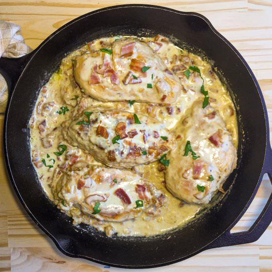 One Pan Creamy Chicken And Bacon