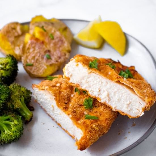 Air Fried Chicken Schnitzel