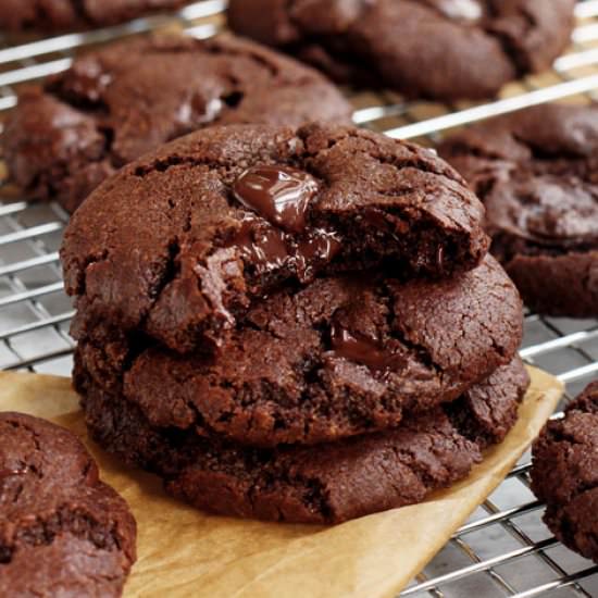 Double Chocolate Chunk Cookies