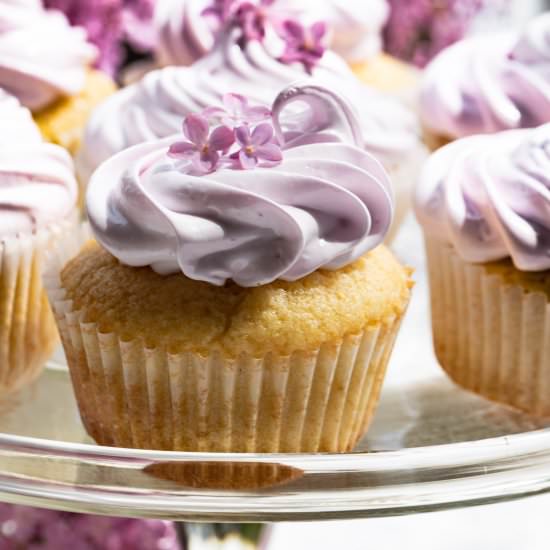 Lilac and Lemon Cupcakes