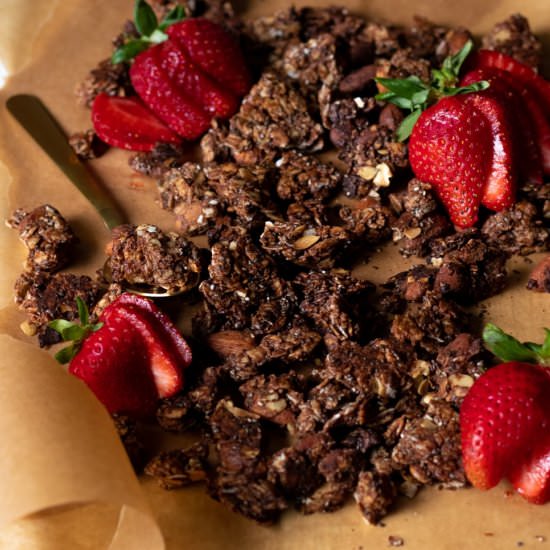 Vegan Chocolate Almond Granola