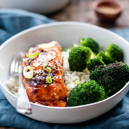 Soy Ginger Salmon with Broccoli