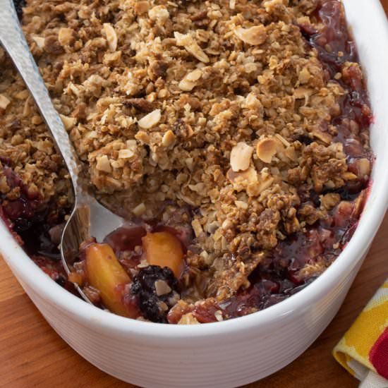 Blackberry and Nectarine Crisp
