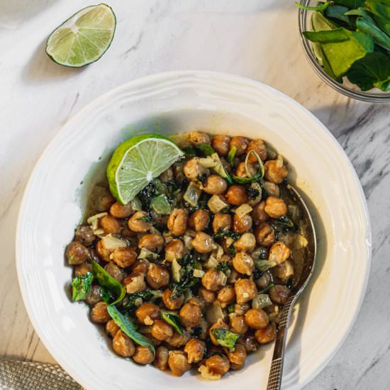 Basil Chickpea Curry