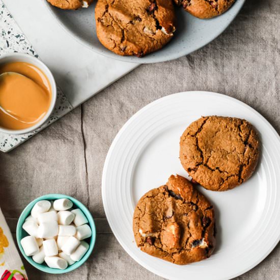 Vegan Peanut Butter S’mores Cookies