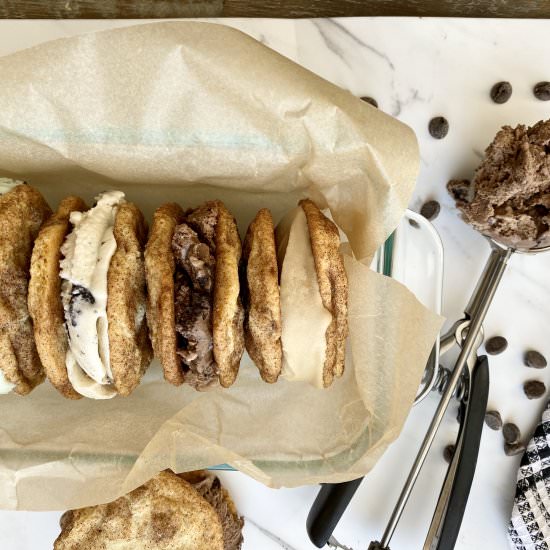 Snickerdoodle Ice Cream Sandwiches
