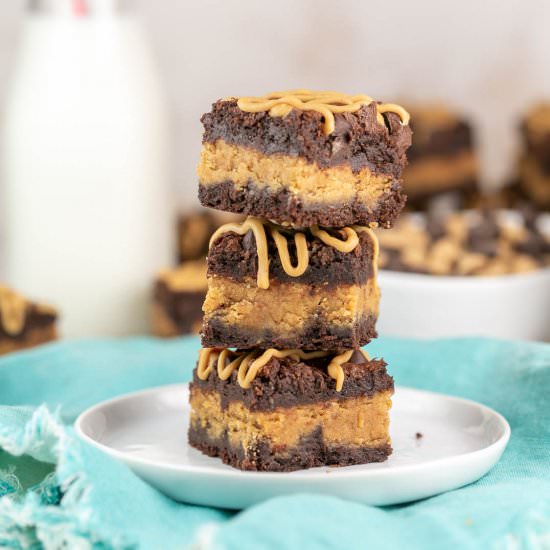 Peanut Butter Stuffed Brownies