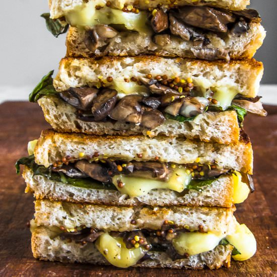 Mushroom and Brie Grilled Cheese