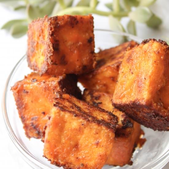 Easy crispy buffalo tofu