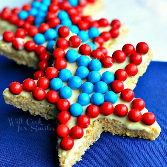 Red White & Blue Rice Krispy Stars