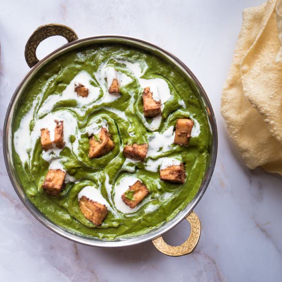 Vegan Palak Tofu Paneer