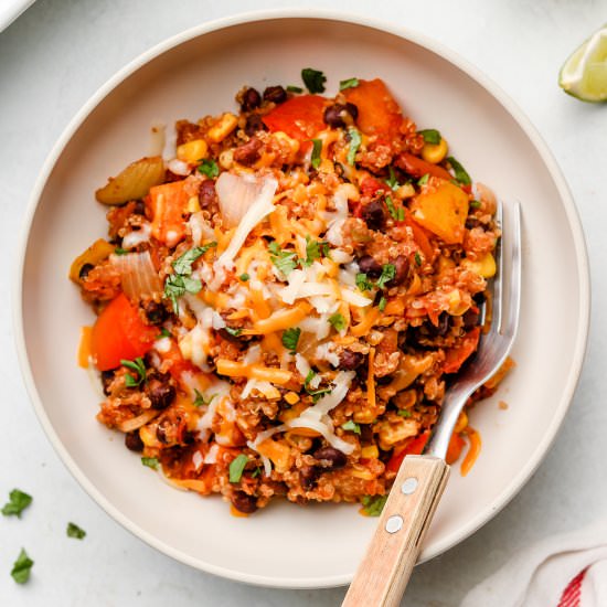 vegan stuffed pepper casserole