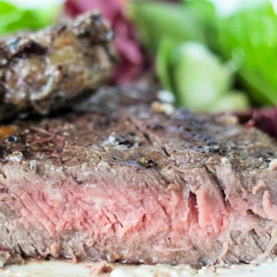 juicy grilled ribeye steaks