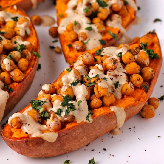 Loaded Baked Sweet Potatoes