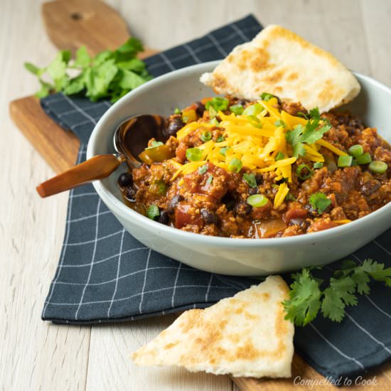 Meaty Black Bean Chili