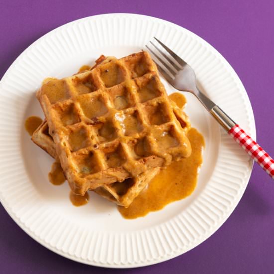 Potato Waffles with Gravy