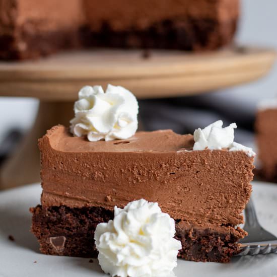 Chocolate Brownie Mousse Cake