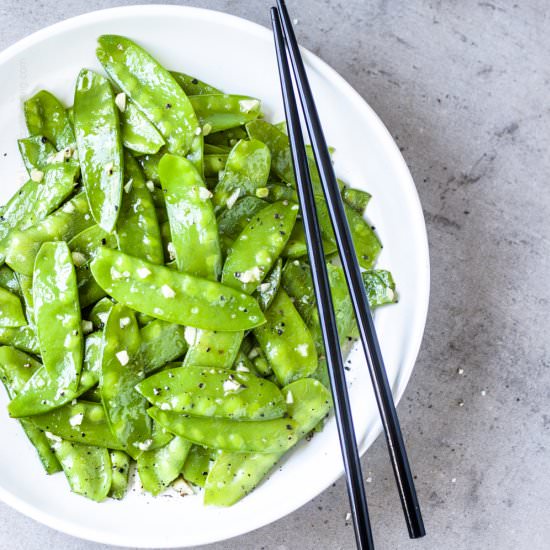 Skillet Snow Peas