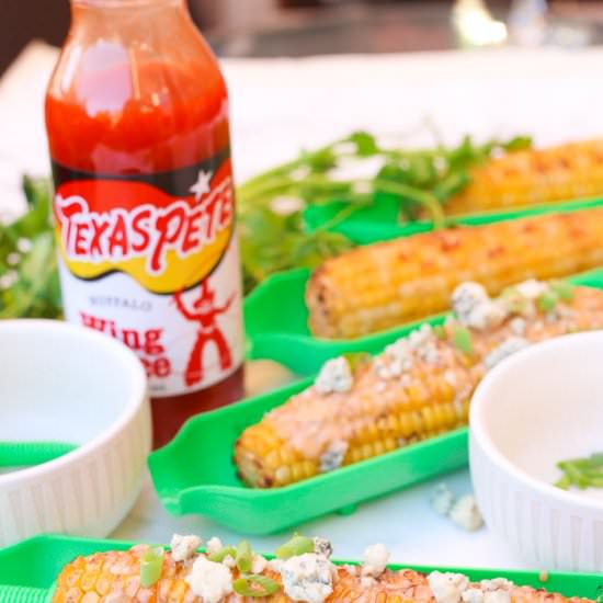 Buffalo Blue Cheese Corn on the Cob
