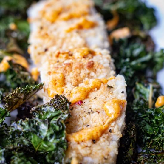 Macadamia Nut Encrusted Halibut