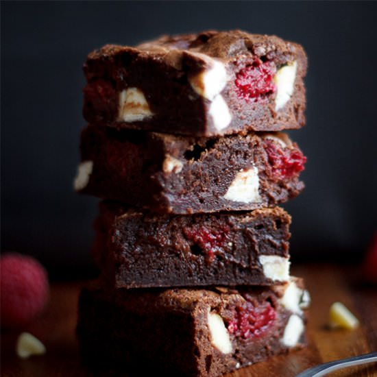 White Chocolate Raspberry Brownies
