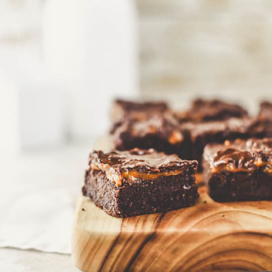 Fudgy Peanut Butter Protein Brownie