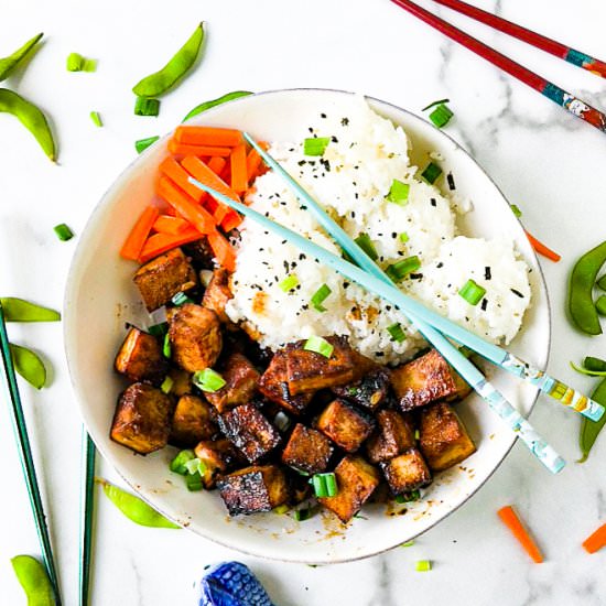 Crispy Tofu Rice Bowl