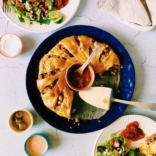 Crescent Roll Taco Ring