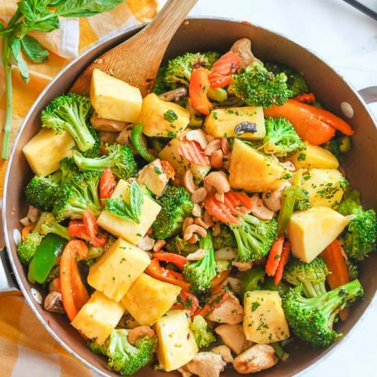 Pineapple Basil Thai Chicken