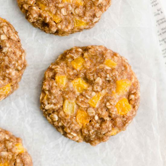 Peach Oatmeal Breakfast Cookies