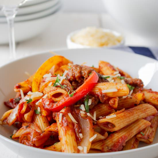 Sausage Pepper Pasta