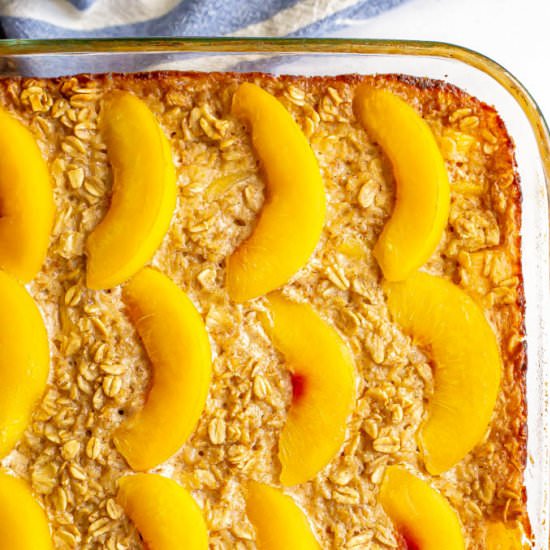 Peach baked oatmeal