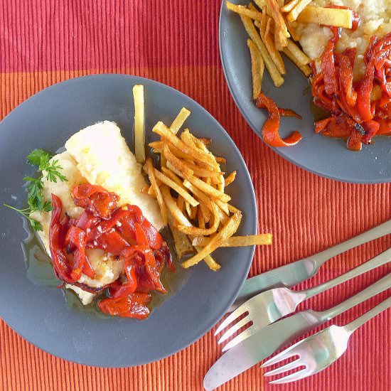 Cod with Piquillo Peppers