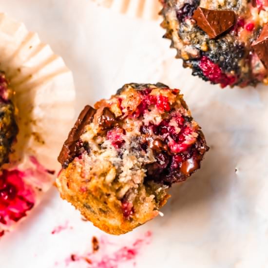 Berry chocolate muffins
