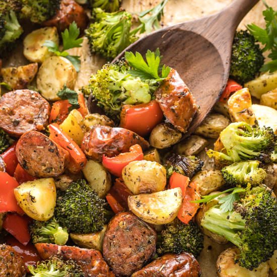 Sheet Pan Chicken Sausage