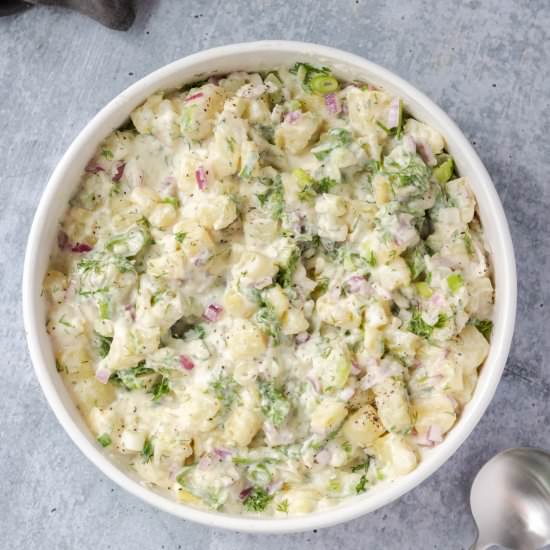 Vegan Tzatziki Potato Salad No Mayo