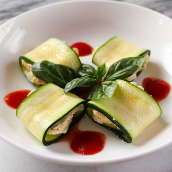 Zucchini Roll-ups with Tofu Ricotta