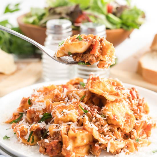 Meaty Tortellini Skillet