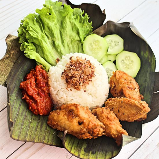 Spicy Indonesian Penyet Chicken