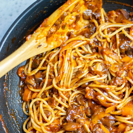 Mushroom Bolognese