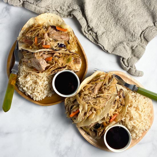 moo shu pork stir fry